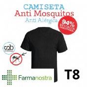 Camiseta antimosquitos stingbye camiseta manga corta  | talla t8 | color negro